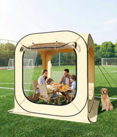 Chic Muse 6x6 ft pop up tent side view for family shade and shelter.