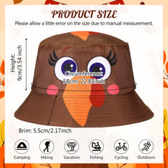 Chicingyou 4-pack turkey bucket hats in white color