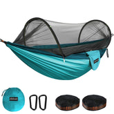 Chihee hammock packed compact with integrated stuff sack for easy travel.