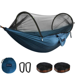 Chihee ultra-light travel hammock packed in its integrated sack for easy backpacking setup.