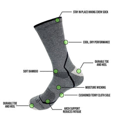 Chill Boys cushioned-terry-sole socks provide extra comfort during long walks.