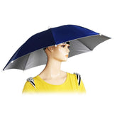 Chinmor umbrella hat 26-inch diameter in dark blue, front view