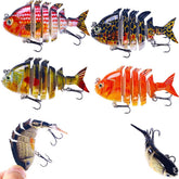 Chirsfairy micro jointed swimbait 2 inch side view shows realistic movement for bass