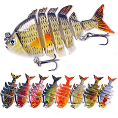 Chirsfairy micro jointed swimbait 2inch side view, flexible action for all depths