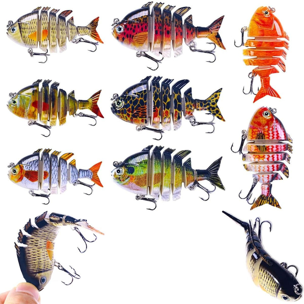 Chirsfairy micro jointed swimbait 6-segment body attracts predators with lifelike movement