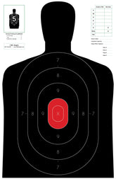 CHLTargets B-27E target silhouette 23x35 for precise practice and scoring
