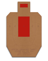 CHLTargets official USPSA cardboard torso target with red center for practice sessions