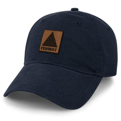 Chowdaheadz Fenway leather patch dad hat navy for casual baseball-inspired style and sun protection