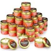 Chuarry emergency candle bulk 50-pack provides reliable light for emergencies and outdoor gatherings.