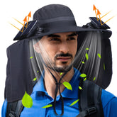 Chuarry wide brim sun hat front view with neck flap for all-day sun protection during outdoor activities.