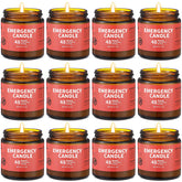 Chuarry emergency candle jar 12-pack ready for power outages.