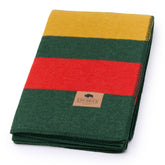 Chubbuck Authentic 100% wool blanket camping 60x84 ready for outdoor warmth on cold nights.