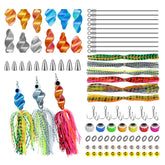 CIATLLLAIT spinner blades and skirts for customizable bass lures.