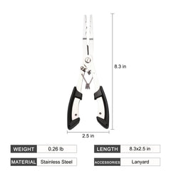 2.2 inch serrated jaw for easy hook removal
