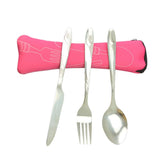 Ciieeo portable tableware knife in stainless steel for camping meals and travel convenience.