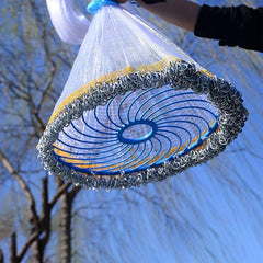 CINGHI LUSSO casting net with iron chain sinker for quick sealing and reliable live bait capture