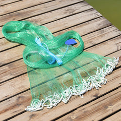 CINGHI LUSSO Easy Throw Net in action during cast shows effortless throw and sinking.