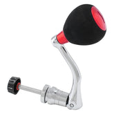 Cionyce red metal rocker power handle for spinning reel - front view