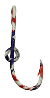 Circle B Tackle America Flag Hat Fish Hook, close-up view, adds patriotic flair to fishing hat gear.