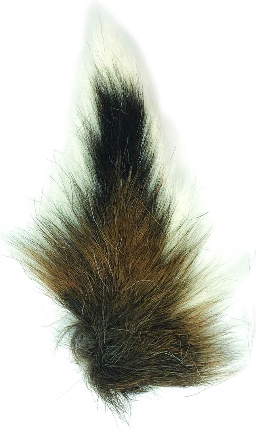 Circle B Tackle bucktails front view showing undyed natural tail for authentic lure tying.