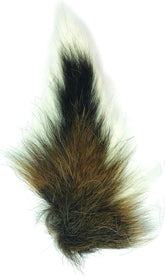 Circle B Tackle bucktails front view showing undyed natural tail for authentic lure tying.