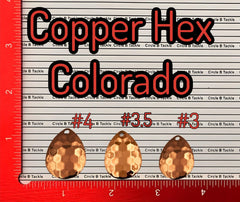 Colorado Copper HEX blade by Circle B Tackle with burnished edge protects line.