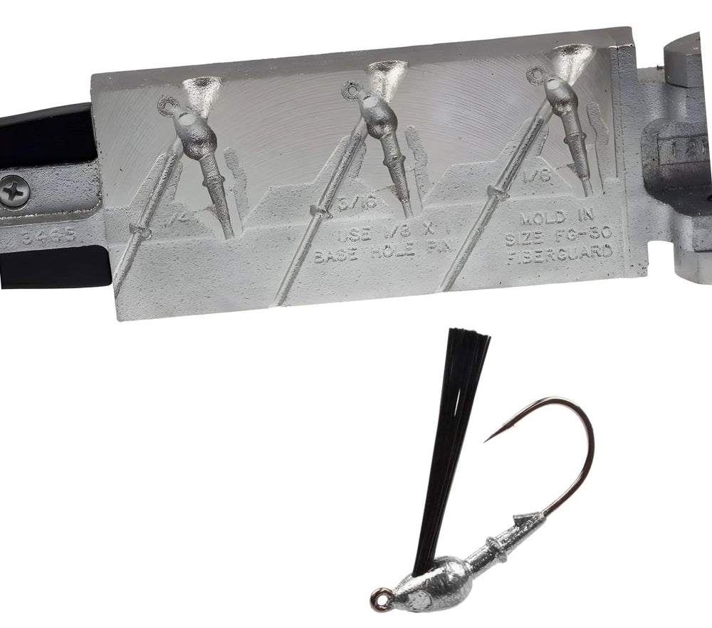 Circle B Tackle Do It Mold 3465 jig head with three cavities for versatile fishing