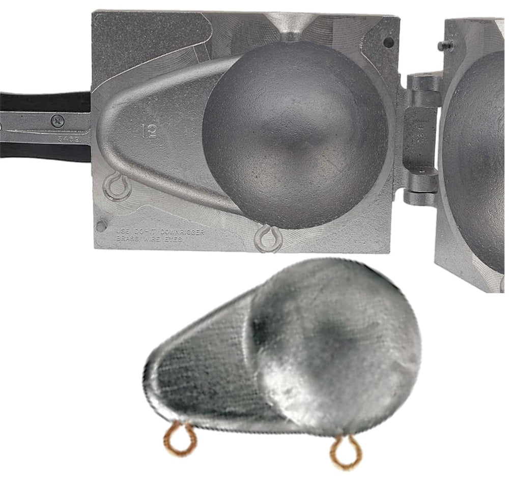 Circle B Tackle Do It Mold downrigger ball sinker 15 lb shown for stable depth control