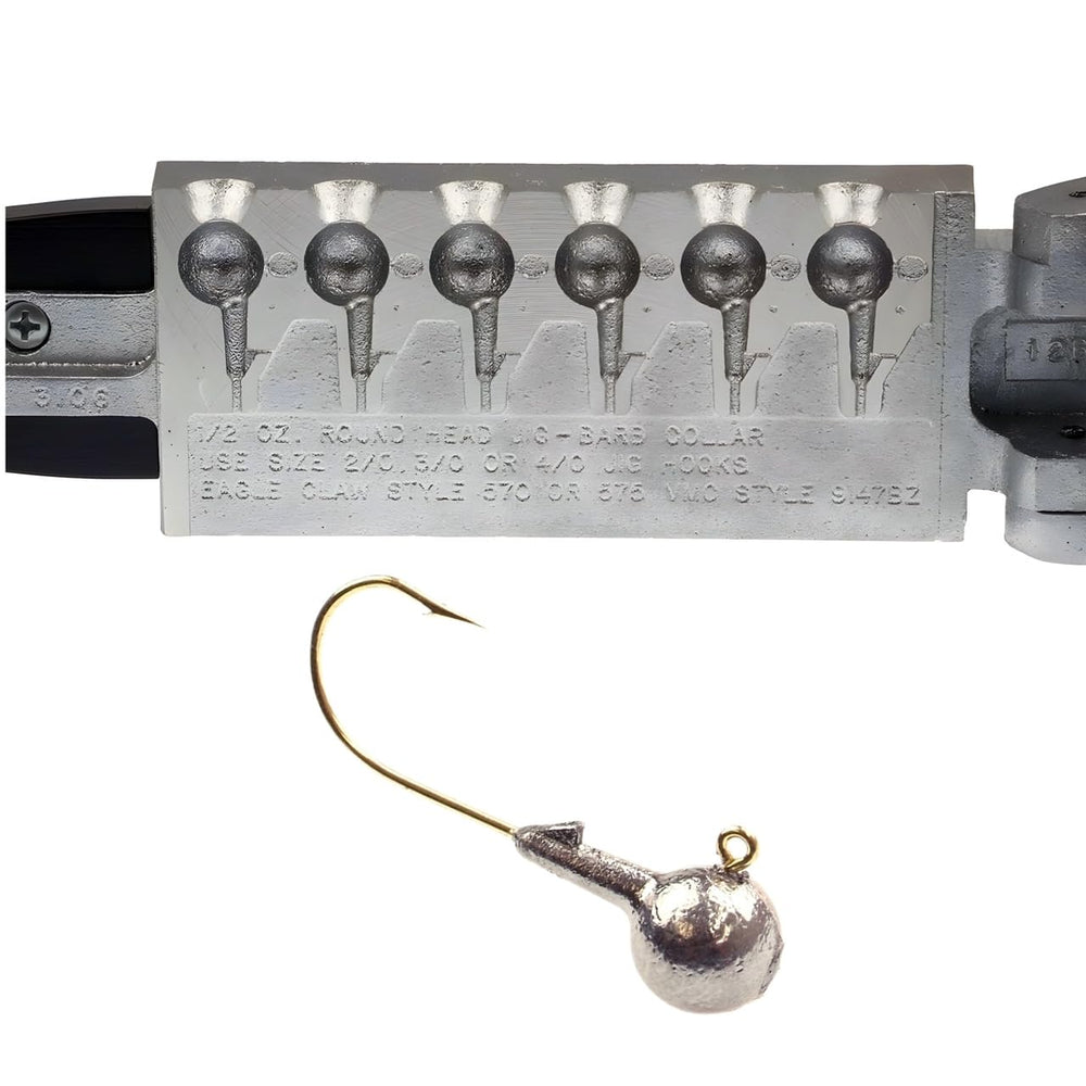 Circle B Tackle Do It Mold round head jig front view, versatile for bass and panfish presentations.