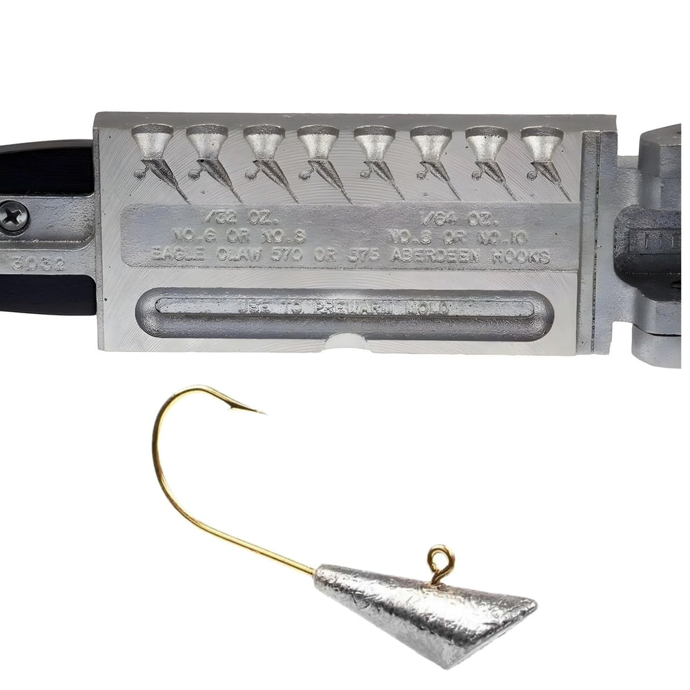 Circle B Tackle Do It Mold Shad Dart Jig 1/64 oz angle view showing rising action