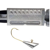 Circle B Tackle Do It Mold Shad Dart Jig 1/64 oz angle view showing rising action
