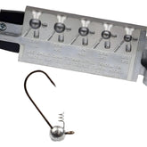 Circle B Tackle Do It Mold Trokar round head jig with Screw-Loc, 1/8 oz, secure assembly.
