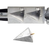 Circle B Tackle Do It Pyramid Sinker 5-6 oz front view demonstrates stable casting in currents