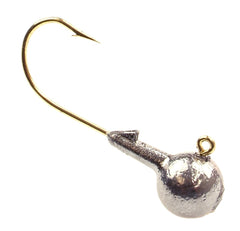 Circle B Tackle Do It Round Head Jig 1/16oz close-up highlighting tapered barb collar design.