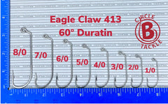 Circle B Tackle Eagle Claw 410 bronze 60° jig hook with mold compatibility for larger jigs
