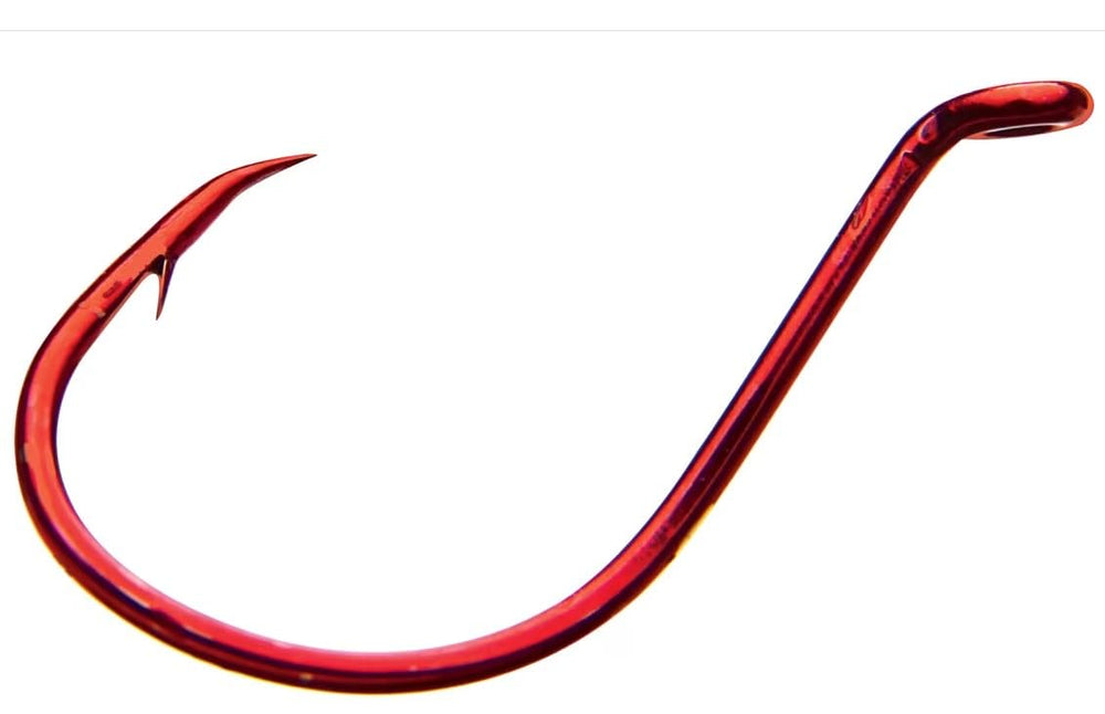 Circle B Tackle Eagle Claw Lazer Sharp octopus hook in red for versatile fishing applications.