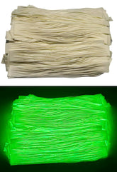 Circle B Tackle Glow Skirt Snow White enhances nighttime visibility for fishing.