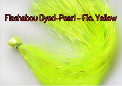 Hedron dyed-pearl flashabou strands create brilliant water reflections for flies and lures.