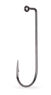 Mustad 32746 BN jig hook with a 90° round bend for deep-water presentation and secure hookups.