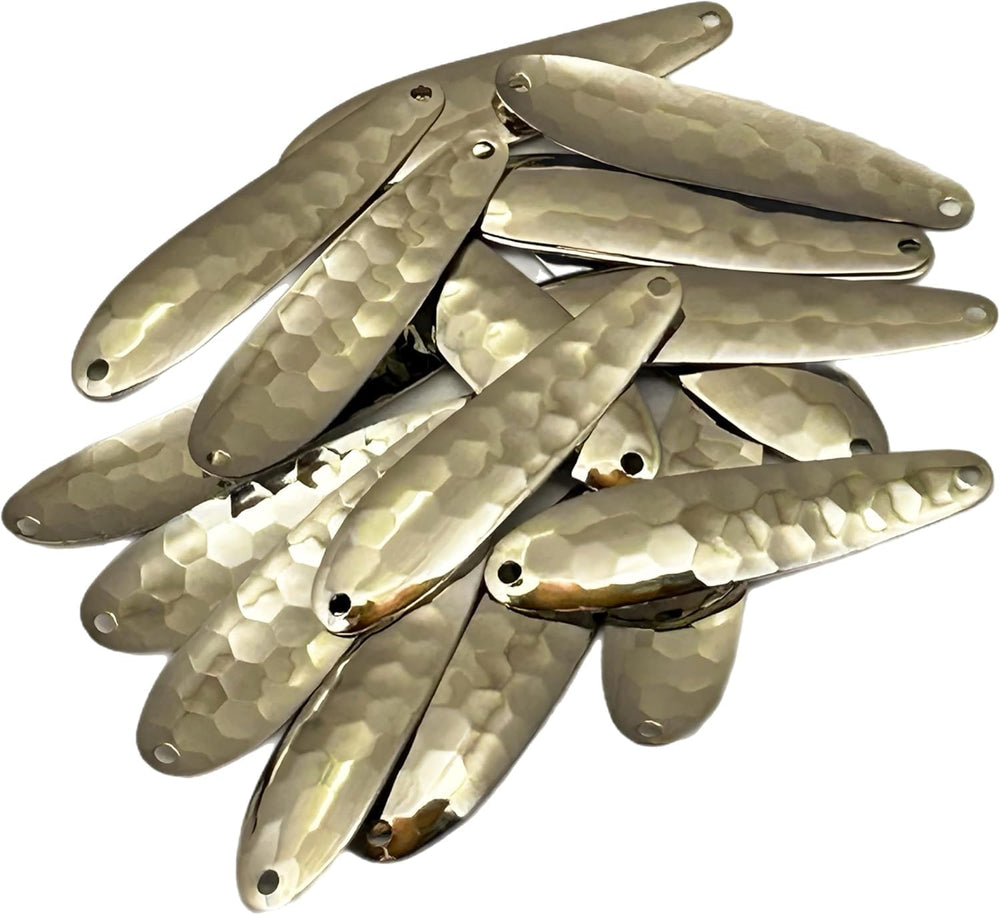 Circle B Tackle nickel hex spoon 2-3/8 inch with fluttering action for trolling.