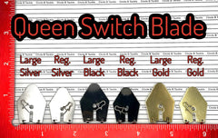 Circle B Tackle Queen Switch Blade gold regular close-up boosts chatter lure action