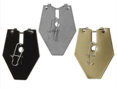 Circle B Tackle Queen Switch Blades regular black mirror intensify flashes to attract predators.
