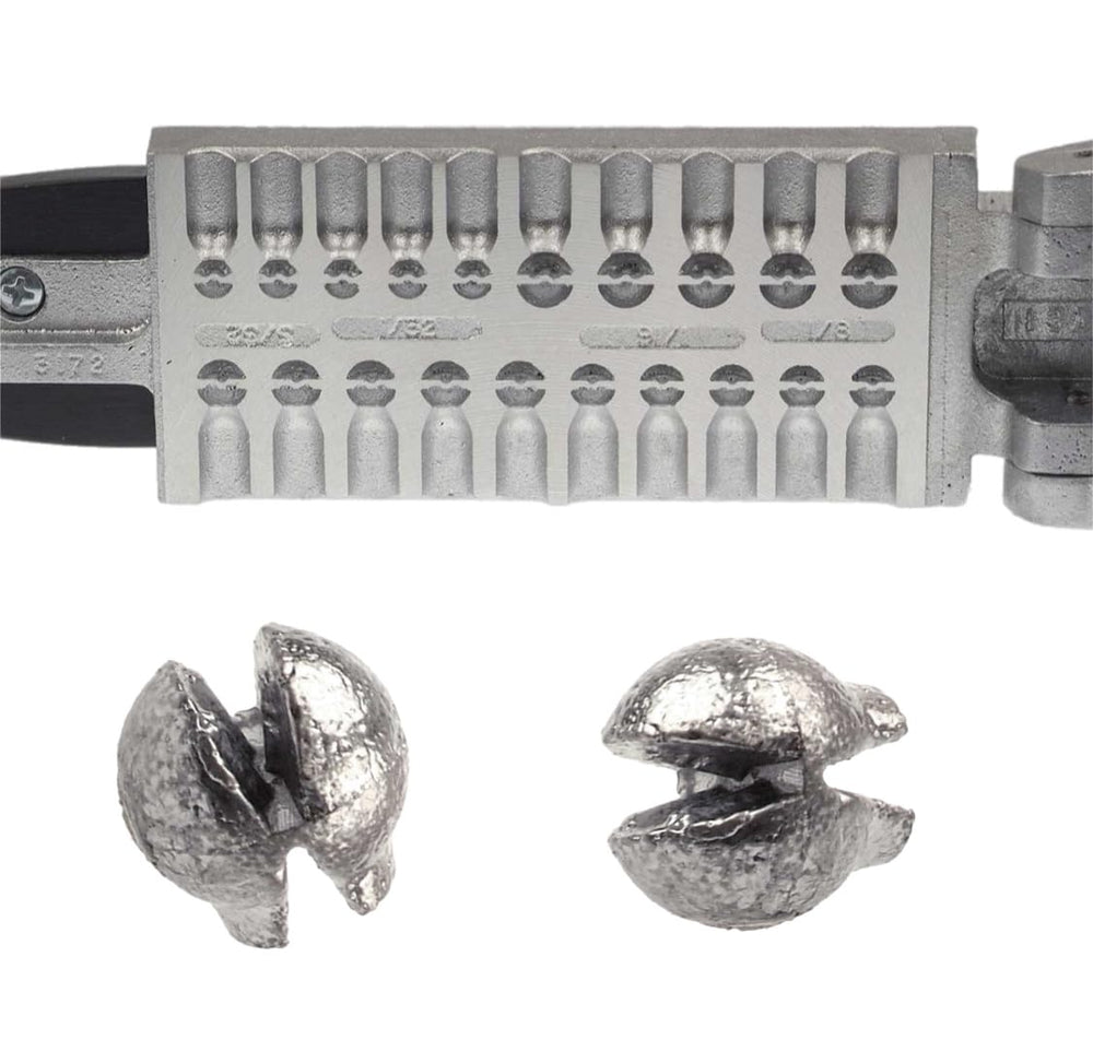 Circle B Tackle Do It Removable Split Shot Sinker showing teeth for secure crimping
