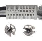 Circle B Tackle Do It Removable Split Shot Sinker showing teeth for secure crimping