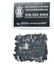 Circle B Tackle skirt bands clear for subtle, natural-looking jig skirts.