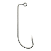 Circle B Tackle Victory 10635 90° hook close-up showing tin coating for saltwater use