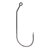 Circle B Tackle Victory 10886 hook close-up in black nickel with 30° round bend.
