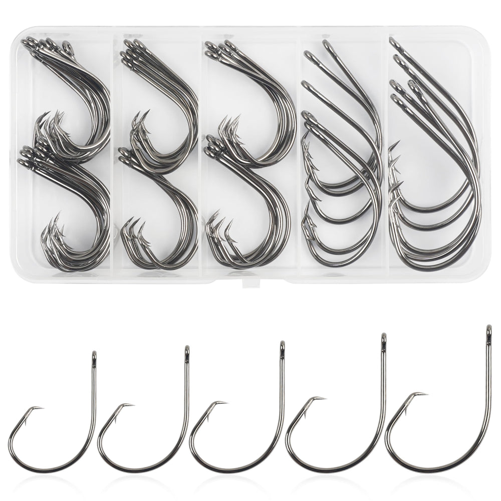 Inline octopus circle hook for saltwater and freshwater fishing