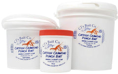 CJ's Catfish Punch Bait Crawdad flavor on a hook for channel cats