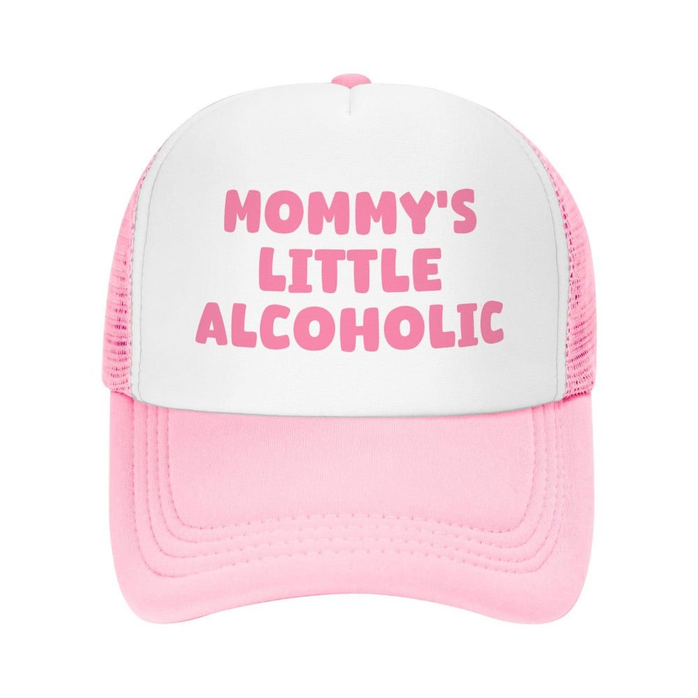 Ckajuoau Mommy's Little Alcoholic pink cap front view; breathable comfort for daily wear.
